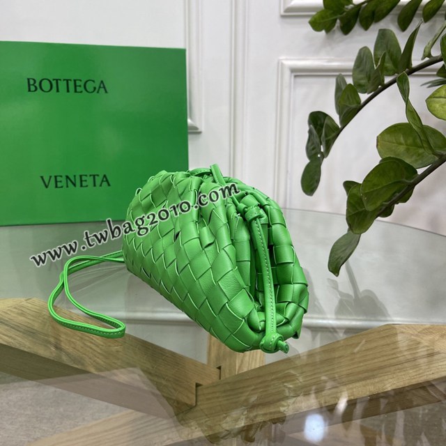 Bottega veneta高端女包 98061 寶緹嘉粗格編織羊皮雲朵POUCH手拿包 BV經典款女包  gxz1158